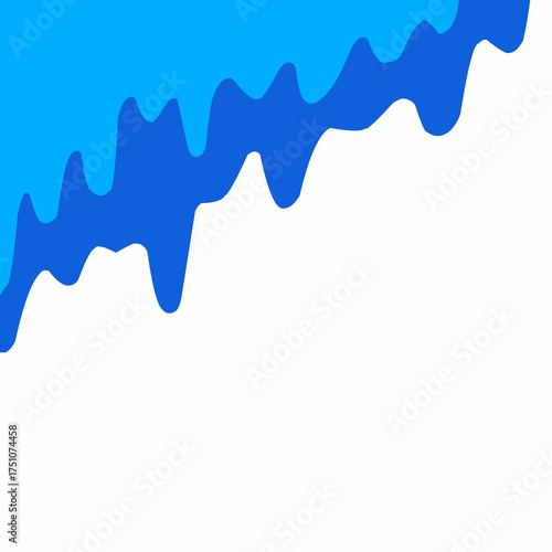 water drip background, water melting corner, liquid flow, blue water vector, water drop illustration, blue liquid wave, aqua blue cartoon