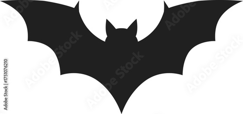 Stylized bat silhouette with vibrant color accents