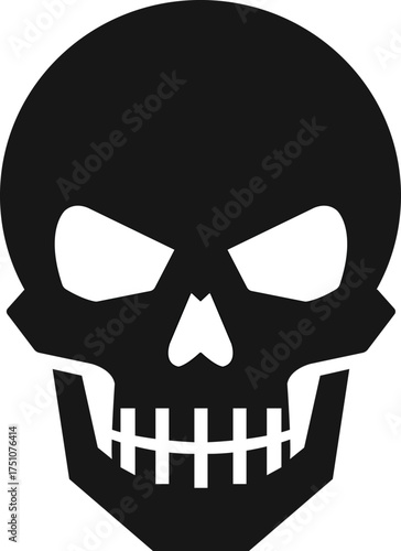 Stylized skull illustration with vibrant color accents