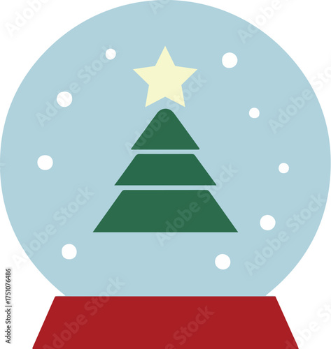 Whimsical snowball illustration with vibrant color accents