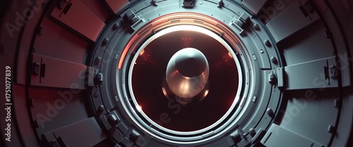 Close-up of a nuclear missile launch silo hatch opening,   armageddon,  warhead