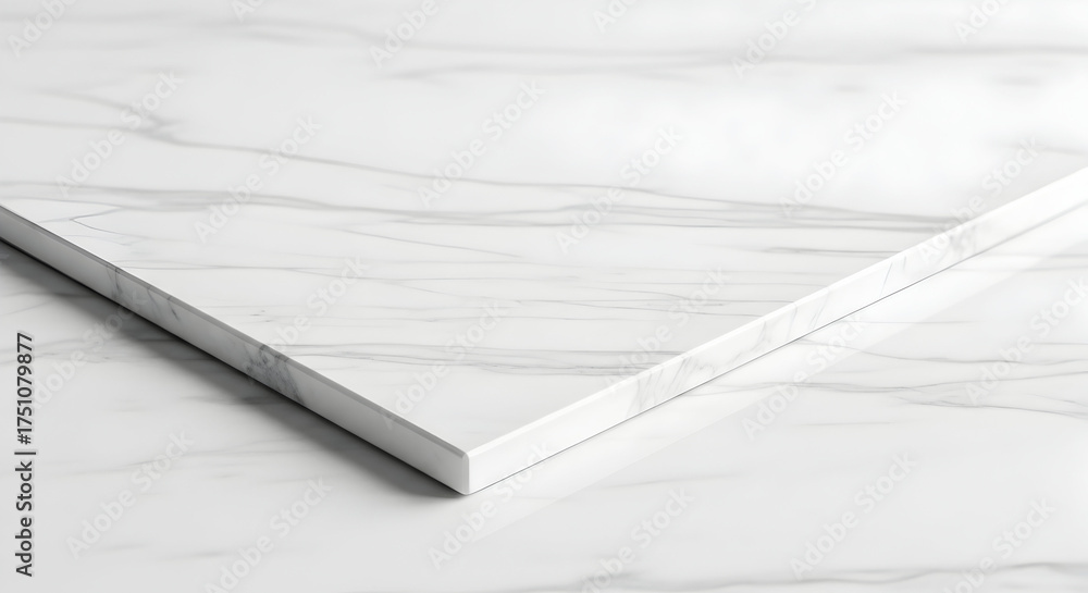 Naklejka premium clean white stone with subtle horizontal texture lines creating a plank-like appearance — suited for minimalist floors, spa interiors, calming UI backgrounds, or serene product presentations.