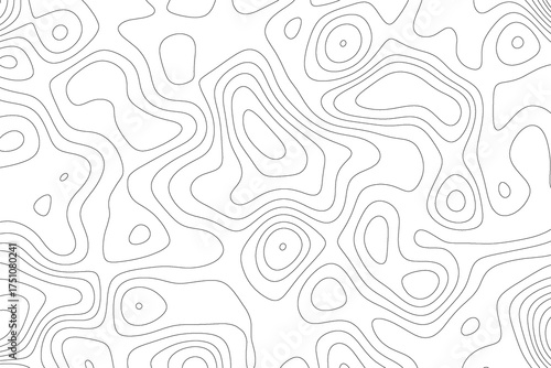 Abstract background of topographic map contour line pattern
