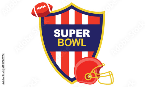 Super Bowl and American Football Themed Logos and Emblems