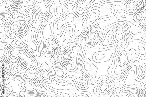 Abstract background of topographic map contour line pattern