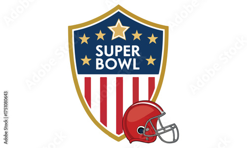 Super Bowl and American Football Themed Logos and Emblems