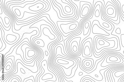 Abstract background of topographic map contour line pattern