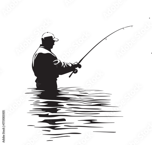 fishing on the river