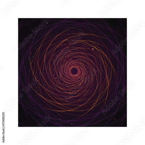 Wallpaper Mural Digital art swirl pattern with abstract red light texture and black motion lines Torontodigital.ca