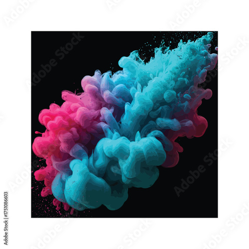 Wallpaper Mural Abstract blue background pattern with colorful splashes, glossy spheres, and a beautiful pink floral heart vector illustration Torontodigital.ca