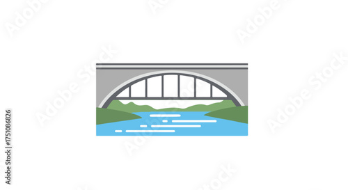 Arched Bridge Over Tranquil Waters: A Symbol of Connection and Infrastructure Innovation