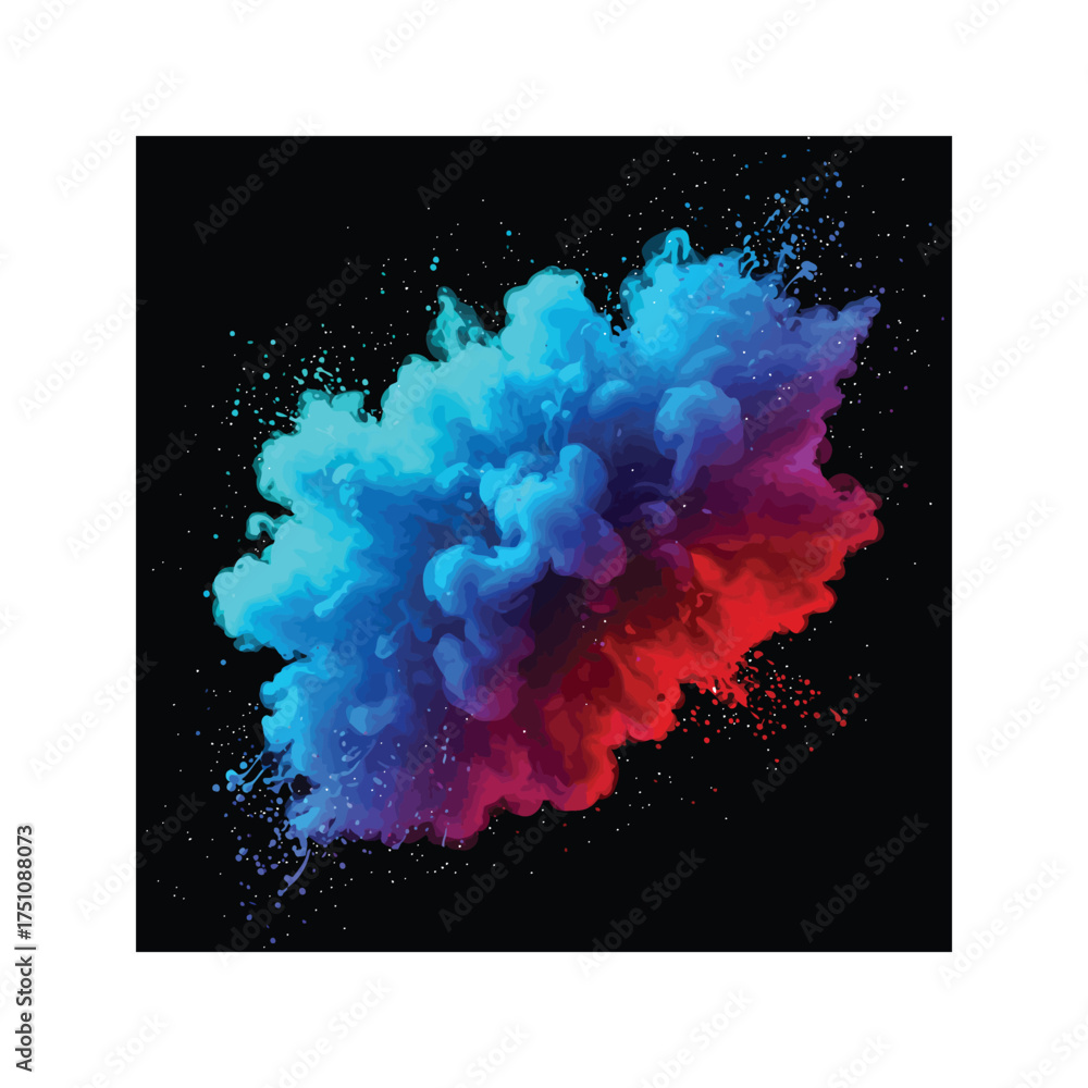 custom made wallpaper toronto digitalAn abstract colorful vector illustration features a watercolor paint texture design with an artistic blue ink splash pattern