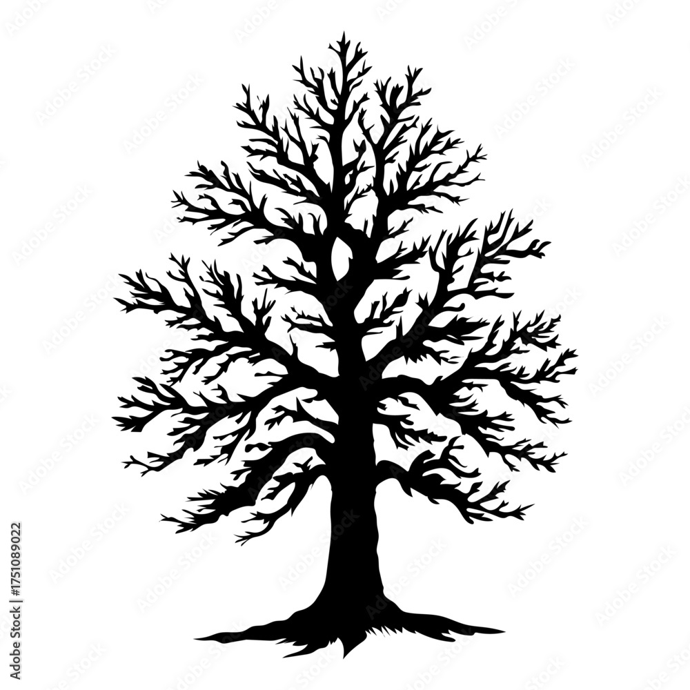 Obraz premium Christmas silhouette tree
