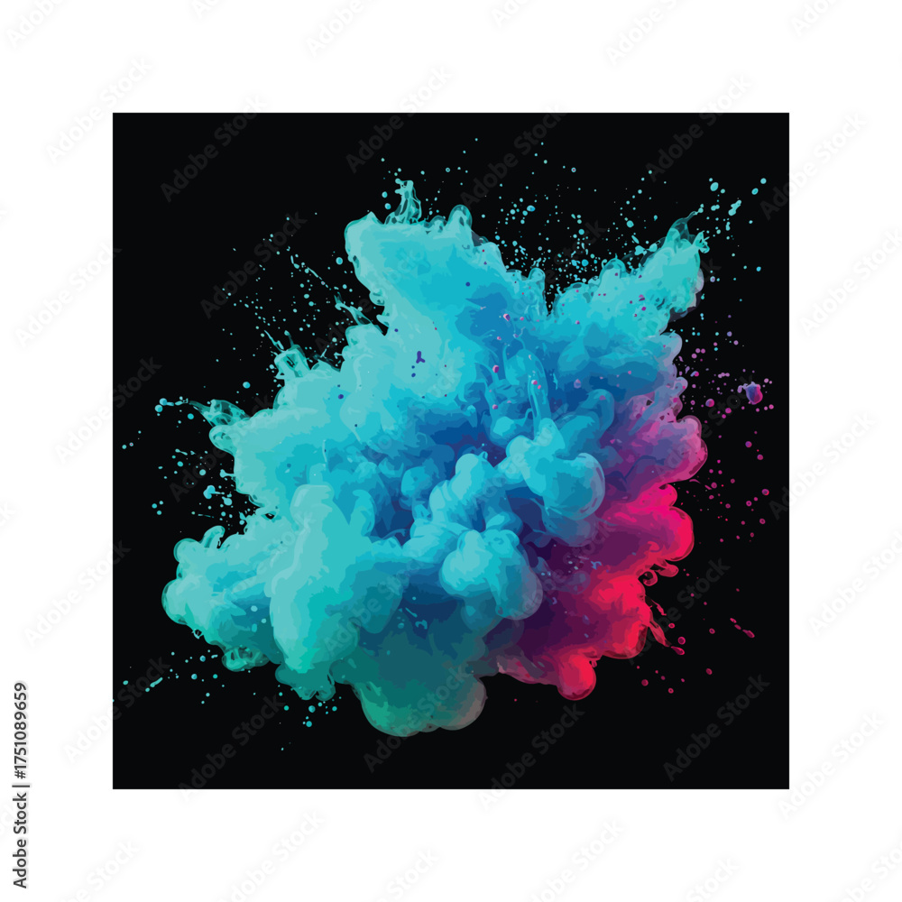 custom made wallpaper toronto digitalAbstract colorful watercolor paint explosion design with light cloud texture effect