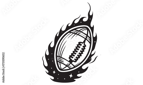 Dynamic Football & Sports Graphics: Icons, Flames & Cartoons
