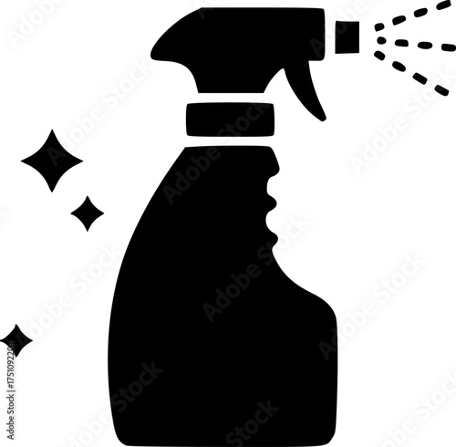 cleaning spray icon on transparent background for apps and websites
