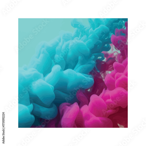 Wallpaper Mural An abstract colorful background with pink waves and squares, a beautiful floral pattern vector illustration for your web banner design Torontodigital.ca