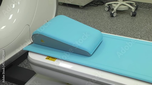 Computed axial tomography (CAT). CT scanner. Medical examination using a modern CT scanner in a modern hospital.
