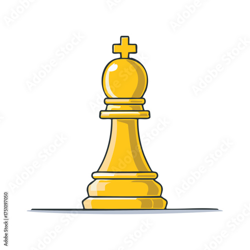 An Elegant Golden King Chess Piece Vector Illustration Representing Strategy, Power, and Royalty