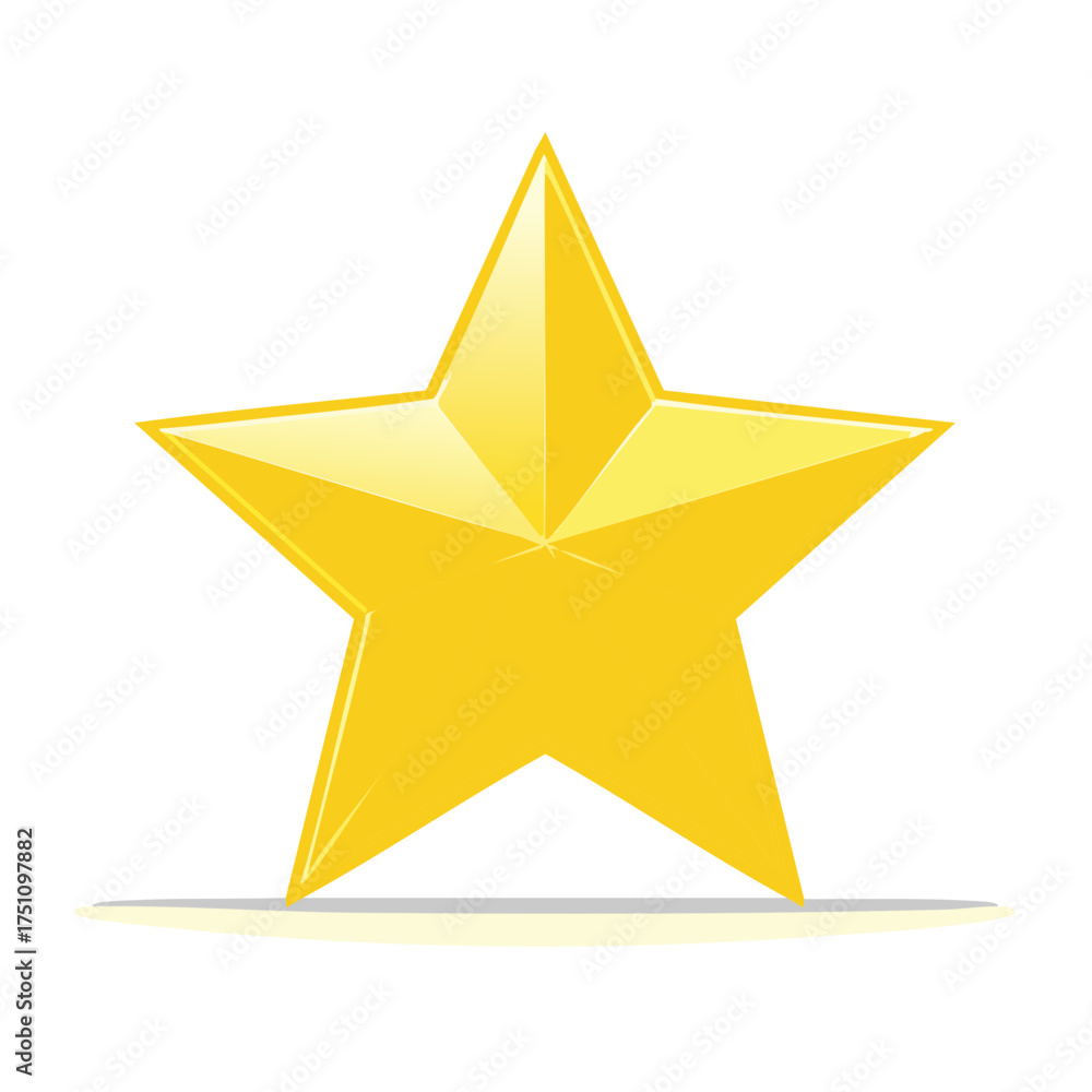 Obraz premium Shiny Gold Star Illustration