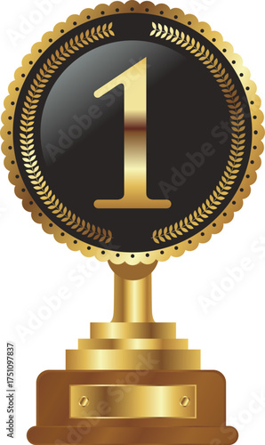 Gold and Black Trophy Number One