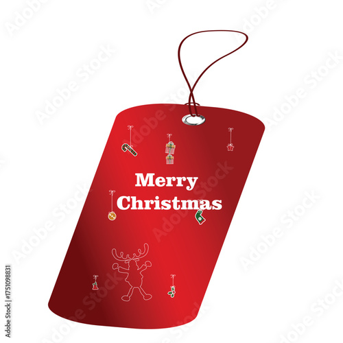 Christmas design elements. Badges, labels and ribbons