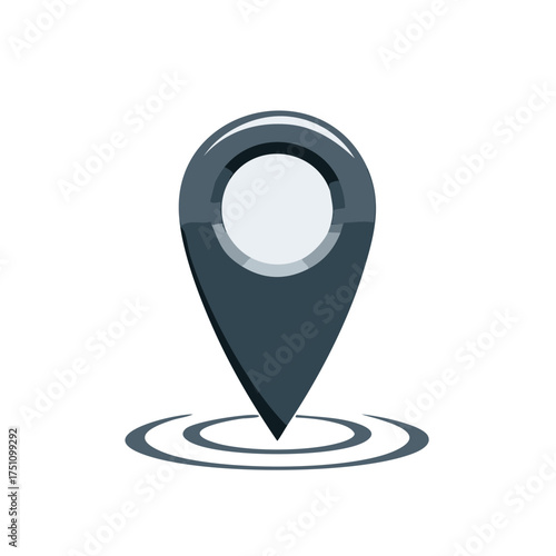 Location marker icon, modern flat design, vector illustration for maps and travel
