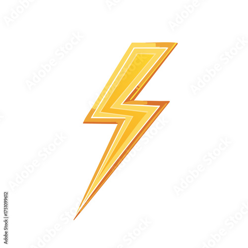 Yellow lightning bolt icon, simple vector illustration isolated on white. Free Download Yellow lightning bolt icon, simple vector illustration isolated on white. - GFXLoad