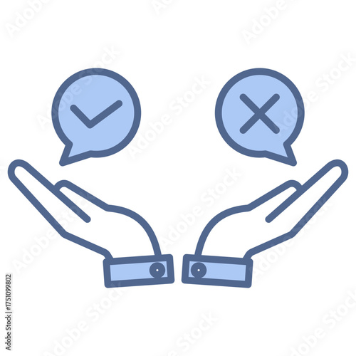Decision Making Blue Icon