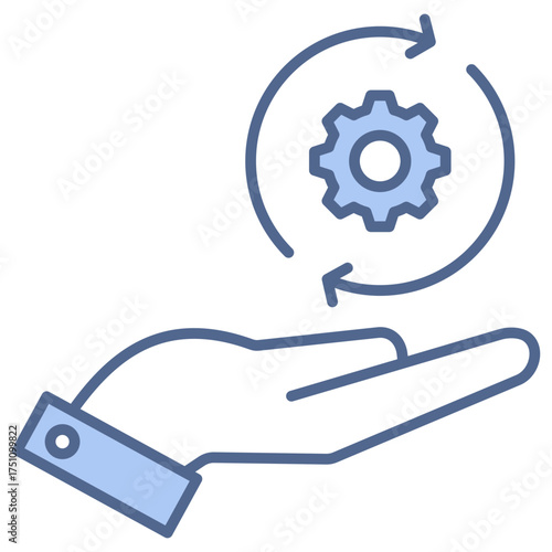 Change Management Blue Icon