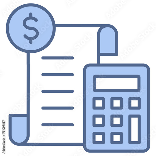 Budget Planning Blue Icon