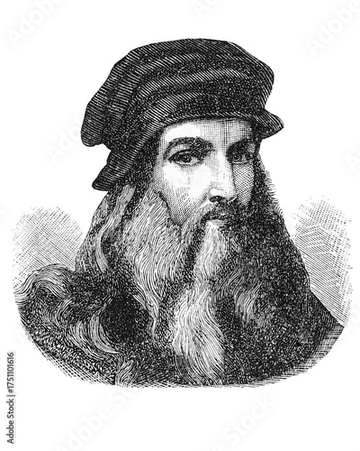 Fotografie Leonardo di ser Piero da Vinci, 1452 - 1519, an Italian polymath of the High Ren