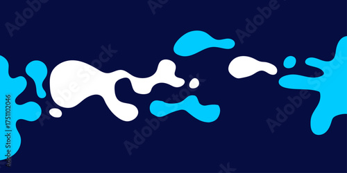 Bright poster with splatter. Vector illustration minimal flat style 