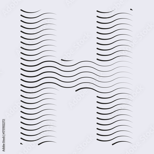 H LETTER ICON ALPHABET VECTOR