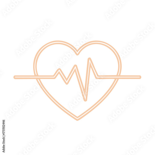 Heartbeat Line Graphic Design, Healthcare Concept, Pulse Symbol