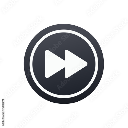 Free Download Black Circle with Forward Arrows for Multimedia Control Functionality - GFXLoad