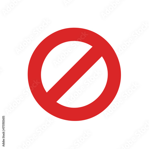 Free Download Red Prohibition Sign Icon No Entry Signage Ban Symbol Circle with Slash Design Element - GFXLoad