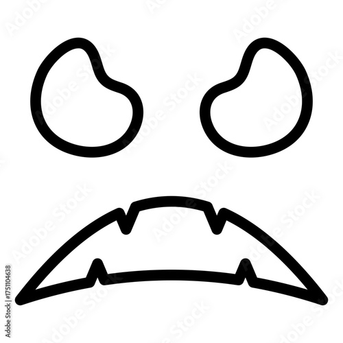 scary face lineart