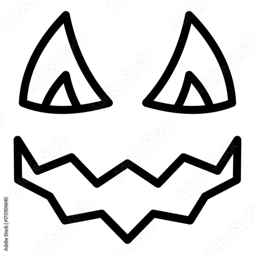 scary face lineart