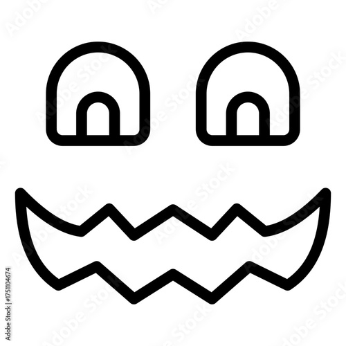 scary face lineart