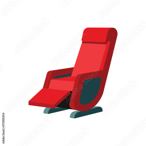 massage chair colorful vector art illustration