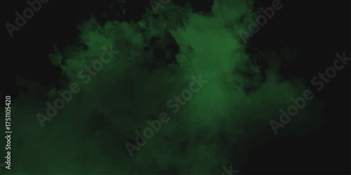abstract cloud and vapor texture background. Black and Green smoke aquarelle smudge illustration. Paint leaks and ombre effects,Vivid textured aquarelle painted art design background.