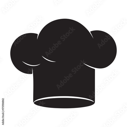 Black chef hat icon a symbol of culinary expertise and professional cooking showing restaurant kitchen equipment for chefs uniform