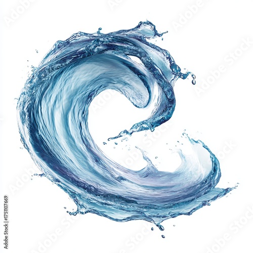 A dynamic image of a water splash in shades of blue, evoking the energy and movement of the ocean