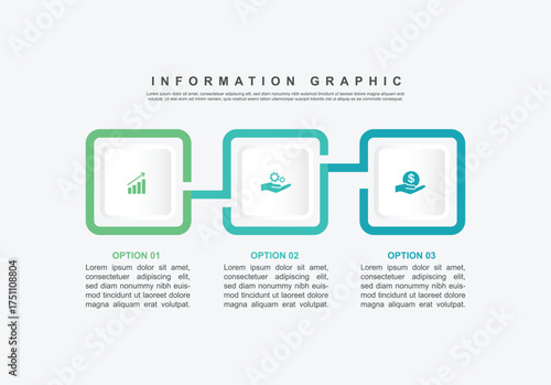 3 step infographic design. schedule concept with paper layout. can be used for workflow illustration