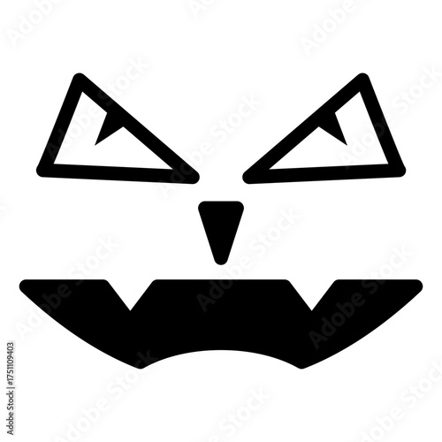scary face solid black