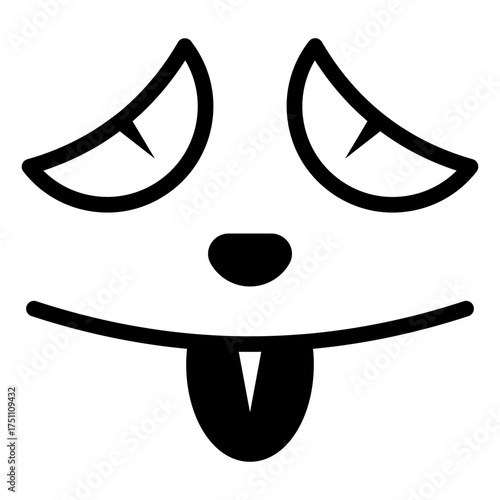 scary face solid black