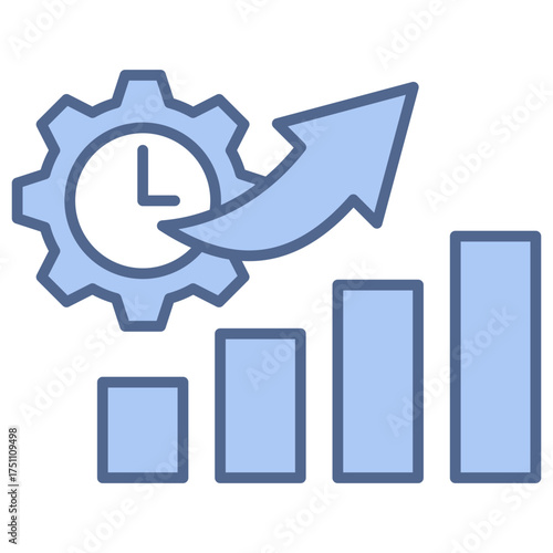 Efficiency Boost Blue Icon