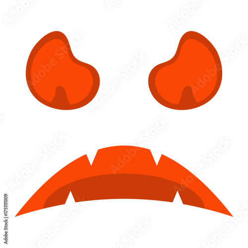 scary face flat