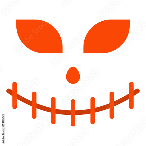 scary face flat